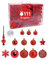 WOMA Christbaumkugeln Set Rot & 19 weiteren Farben - 111er Weihnachtskugeln Set inkl. Metallhaken - Weihnachtskugeln Kunststoff - Weihnachtsbaum Deko & Christbaumschmuck
