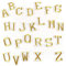 Iron on Patches Letters 26pcs A-Z Alphabet Patches Animal Shaped DIY Motif Iron On Or Sew On Patches Appliques for Jeans Jackets Backpacks(Gold)