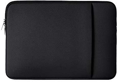 XDouble Pocket Sleeve Case Cover Zip Bag Fits HP Pavilion 14/HP Pavilion x360 14 2 in 1 14inch (Black)
