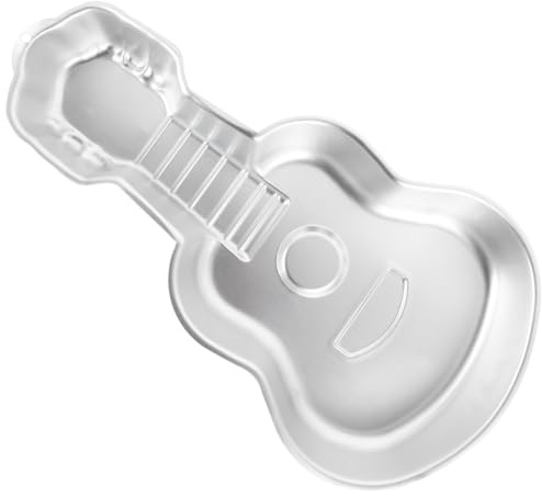 Luxshiny Guitar Cake Mould Stainless Steel Baking Mold Food Safe Odourless Easy Demould 16.93 in X 9.06 in X 1.97 in for Home Baking Party Supplies