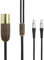 4-pin XLR Balanced Male 6N OCC Copper Silver Plated Cord 4-pin XLR Balanced Cable Compatible with Sennheiser HD800, HD800S, HD820 Headphones Walnut Wood Shell