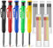 Hiboom Tieflochmarker, Tischler Bleistift, 5 Stück Set mit 35 Bleistiftminen (Eingebauter Anspitzer), Zimmermannsbleistift Handwerker Maurerbleistift DIY Werkzeug auf Holz Beton Fliesen