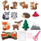 Liekadijiae 32 Stück Children's Felt Craft Sets, Filz Nähen Kits, DIY Tierformen Filz, Forest Animal Sewing Set, Nähset für Kinder, Nähen Kinder Filzset mit Stickgarn Plastiknadeln Füllwatte Schere