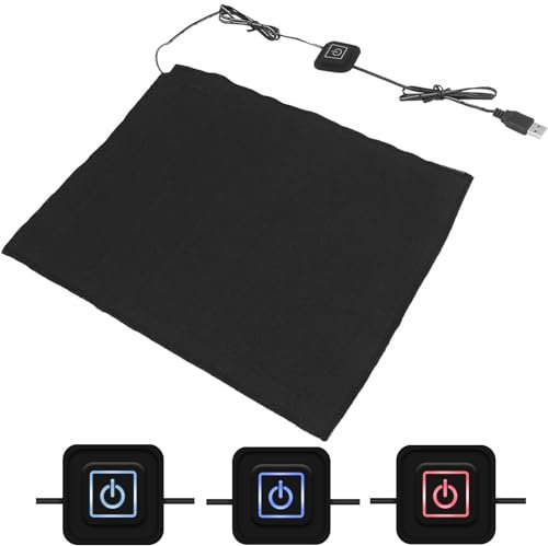 Chauffage en Fibre de Carbone USB 5 V, Thérapies Chaudes et Froides Coussins Chauffants Coussin Chauffant en Tissu électrique à 3 Vitesses Élément Chauffant pour le Cou, le Dos, L'abdomen, le Chauffag