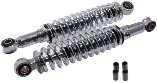 2EXTREME Federbein Stoßdämpfer Set Chrom 240mm kompatibel für Simson Schwalbe KR51 Tieferlegung M8 M10