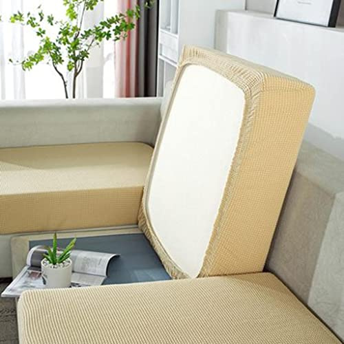 Sofa Sitzkissenbezug Stretch 4/3/2/1 Sitzer/L Form Sofabezug Braun/Schwarz/Rot/Groß Elastische Couch Kissenbezüge Husse Überzug Bezug Für Sofa Sitzkissen ( Color : #38 , Size : 3 seats (150-190cm) )