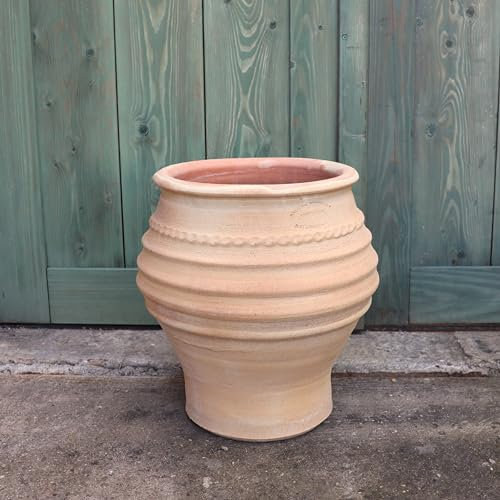 Palatina Werkstatt Esclusiva anfora in terracotta, 35 cm, pezzo unico fatto a mano, per giardino e casa, una bellezza senza tempo dalla Grecia