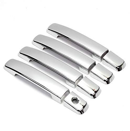 Dreamseek 8Pcs Door Handle Cover for Nissan Altima Sentra 2007-2012, Qashqai 2007-2013, Maxima Frontier Quest 2004-2009 Exterior ABS Molding Trim Chrome Plated Decoration Protector (w/o Smart Keyhole)