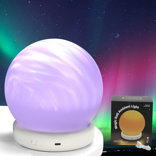 MondLampe, Mondlicht 8 Farben 18cm, Sphäre Lampe Stimmungslichter mit Farbwechsel, USB Angetrieben von, Licht Kugel Lampe für Kinder und Liebhaber Geburtstag Schlafzimmer Romantisches Geschenk