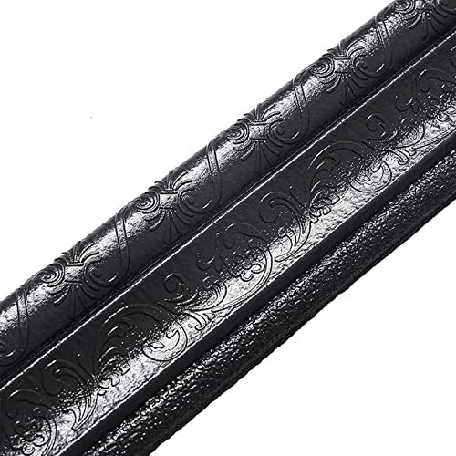 Lioaeust Selbstklebende Zierleiste, Wand-Eck-Dekoration, Kantenleiste für selbstgemachte Dekoration, Wand, Türrahmen, Tür, Treppe, Wandbild, Ölfarbe (schwarz)