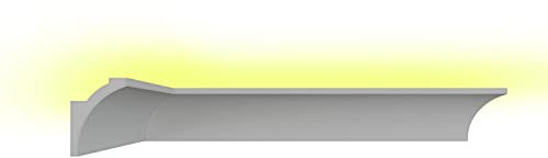 Stuck Dekorbau Styroporleiste Lichtprofile Decken & Wand Leiste XPS Styropor Zierprofil Indirekte Beleuchtung LED Leiste Decken Stuckleiste 20 Meter BL 17 (80 x 58 mm)