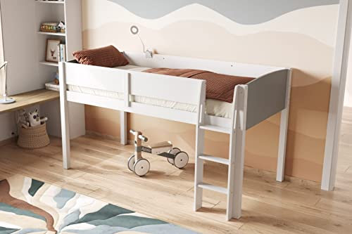 Flair Loop Wooden Mid Sleeper Cabin Bed - Grey