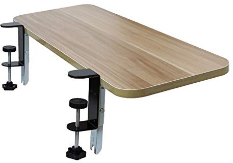 Ergonomics Desk Extender Tray Clamp On Keyboard Drawer Hands Arm Support Shelf Stand Home and Office Computer Arm Support (Light Walnut 65X24Cm)