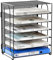 EasyPAG 6 Niveles Metal Malla A4 Bandeja Archivo Organizador Revistero Almacenamiento Papeles Soporte Documentos Clasificador Escritorio Estante Cartas,Negro