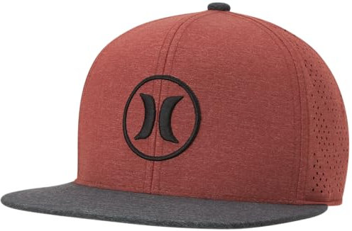 Hurley Herren Mütze - Leichte Phantom Core Snapback Baseball Cap, Edles Rot, Einheitsgröße