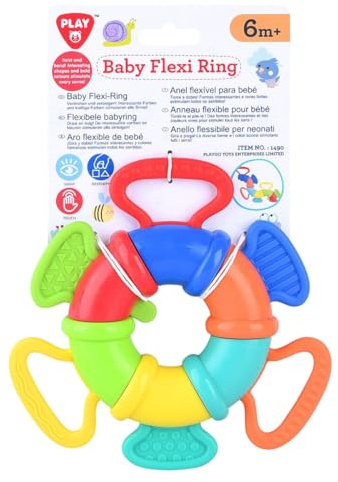 PlayGo Play Flexibler Babyring Beißspielzeug Mehrfarbig Kunststoff