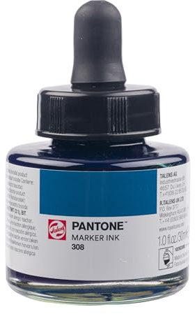 Talens | Pantone Marker-Tinte 30 ml 308 | Flüssige Tinte + Marker-Nachfüllung | Wasserbasierte, pigmentierte Tinte in 108 Pantone-Farben
