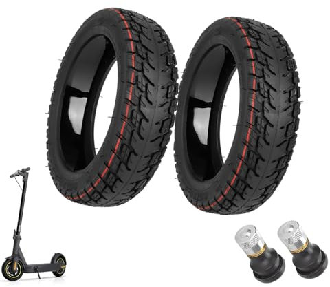 10 Zoll Reifen Tubeless für Ninebot Max G30, 2 PCS 60/70-6,5 Verdickt Selbstreparierender Ersatzräder für Segway Ninebot Max G30 / G30D 2 / G30E 2 / G30P / G30LP / F40 Elektroroller Offroad Reifen