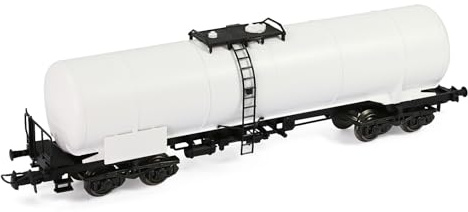Evemodel 1Stk. Modell Spur H0 1:87 Kesselwagen Bahn Zug Öltankwagen Mit DC Metallräder (weiß)