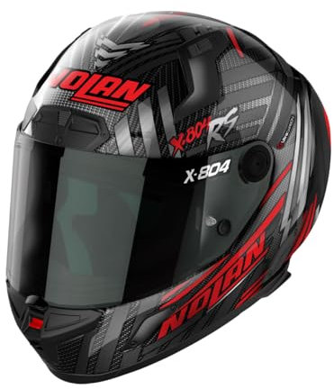 Nolan X-804 RS Ultra Carbon Spectre Helm, schwarz/grau/rot, XL (62)