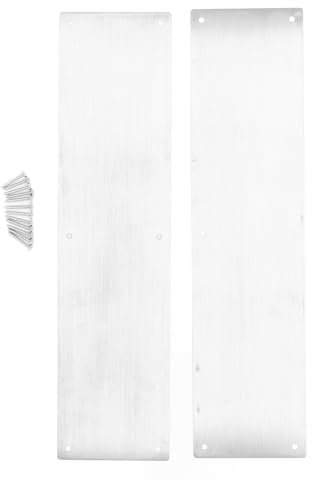 2 Placas de Metal para Puerta – Protector de Placas Decorativas – Placa de Protección de Puerta de Acero Inoxidable 304 – para Puertas Interiores y Exteriores