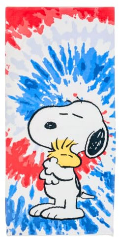 Franco Collectibles Peanuts Snoopy & Woodstock Badetuch, superweiche Baumwolle, 147,3 x 71,1 cm, 100% offizielles Lizenzprodukt