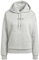 adidas Donna Essentials Linear Fleece Hoodie, Medium Grey Heather/Black, XL
