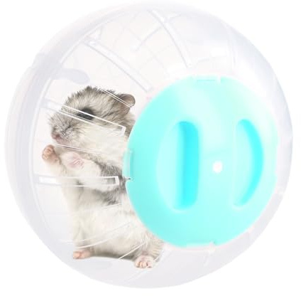 Gymnastikball Hamster, Hamsterball Groß 14,5cm, Hamsterrad Übungsball Kunststoff, Hamster Run Ball, Hamsterkugel für Rennmaus, Zwerghamster, Meerschweinchen, Pet Jogging Spielen (Blau)