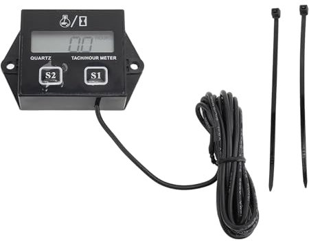 Digital Tachometer LCD Display Inductive Pulse RPM Speed Meter for Chainsaws Engine Maintenance