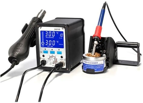 Kit de estación de soldadura digital Soldador Digital Pistola De Aire Caliente Soldadura Estación De Reparación Teléfono Reparación BGA SMD Herramienta De Soldadura Función De Suspensión Control termo