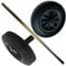 Wheelie Bin Heavy Duty Replacement Kit - Rubber Wheels With Solid Axle and Nose Collar (Axle & 2 Wheels)