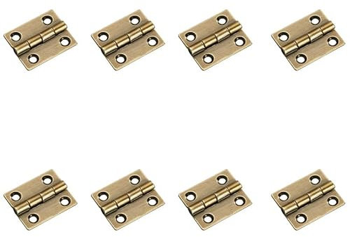 8 bisagras de puerta de latón antiguo, rodamiento de bolas resistente de 1 pulgada, bisagras plegables, para puerta, ventana, cajón