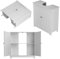 Waschbeckenunterschrank, Waschbeckenunterschrank, Waschbeckenschrank, freistehend, mit Ablage, weiß, 60 x 60 x 30 cm (Unterschrank)