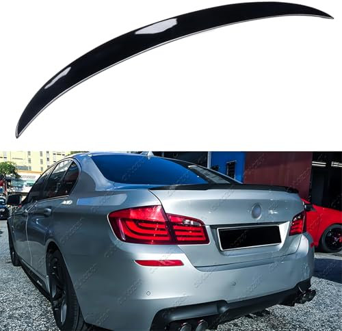 Sport Heckspoiler Lippe für BMW 5er Typ F10 F18 Limousine Bj. 03/2010-10/2016, Schwarz Glanz