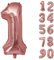 32 Inch Number Balloons Giant Number Aluminium Foil Helium Balloons for Birthday Party Celebration Decoration New Year Baby Shower Anniversary (Rose Gold, 1)