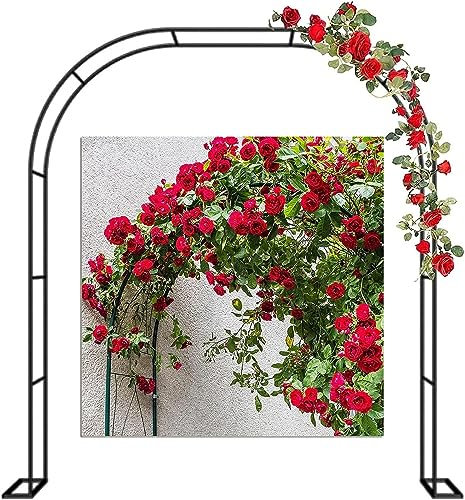 Grande arche de jardin en métal pour plantes grimpantes - Très résistante - Largeur : 120 cm - Support robuste - Pour mariage - Disponible en 140 cm, 180 cm et 240 cm de hauteur