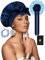 SUTIYO Satin Schlafhaube zum Schlafen, Doppelseitig Seidenhaube Zum Schlafen, Verstellbare Schlafmütze, Haarhaube für Locken, Silk Bonnet für Damen und Mädchen(Marineblau/Himmelblau)