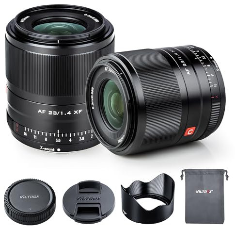 VILTROX 23mm F1.4 AF Obiettivo per attacco Fuji X, F/1.4 motore STM grande apertura messa a fuoco automatica interna obiettivo APS-C per Fuji Fotocamera X-A2 X-M1 X-A20 X-T3 X-T100 X-H1 X-Pro2 X-Pro3