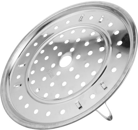 Alipis Rejilla Redonda Inoxidable Accesorio Para Vaporera y Olla Presión Compatible Wok