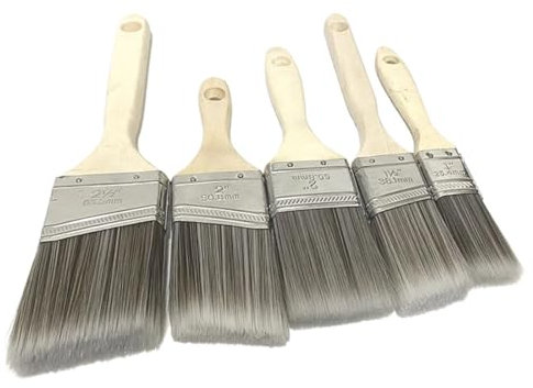 Gloss paint brush，Paint brushes for wood， Paint Brush 5pcs Paint Brush Set Home Improvement Interior & Exterior Corner Brushes For Latex Paints Lacquers Stains Painting Tool