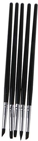 ROYJJ 5Pcs Silicone Clay Shapers Clay Sculpting Tools Carving Modelling Tool Pottery Making Tool Pen Resin Smearing Sticks Glue modification silicone pen