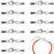 Huybaa Chiusure per Braccialetti, Collane Chiusura Moschettone in Acciaio Inox, per Braccialetti Chiusura Collana Moschettoni con Cord End Ganci Accessori per Braccialetti fai da te 10 Pezzi