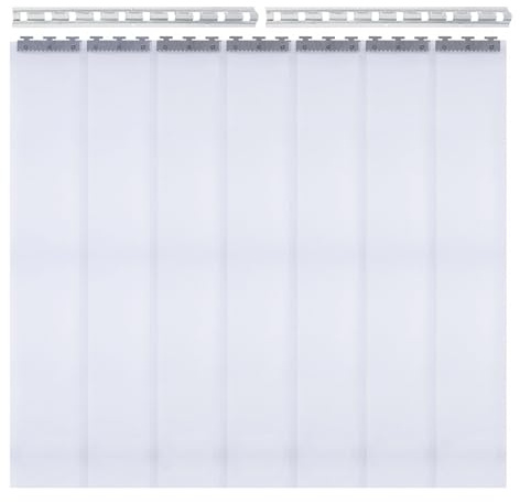 JJsdwin Transparent Lamellenvorhang, PVC Streifenvorhang 7Stk, Türvorhänge, Streifenvorhang für Lagerhäuser, Fabriken und Supermärkte, 200 x 105 cm