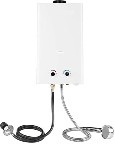 Termo Electrico, Calentador De Agua Sin Tanque, Calentador De Agua De Propano For Exteriores 12L BS318 3.18, Calentador De Agua Portátil For Cabina Y Granero,Para cocina, baño, lavado.