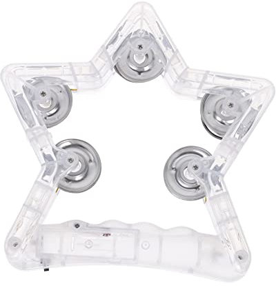 Vaguelly Lichtspielzeug für Kleinkinder Robustes Handheld Tamburin mit LED Effekten für Partys Festivals und Ktv Aktivitäten Batteriefrei für Jahren