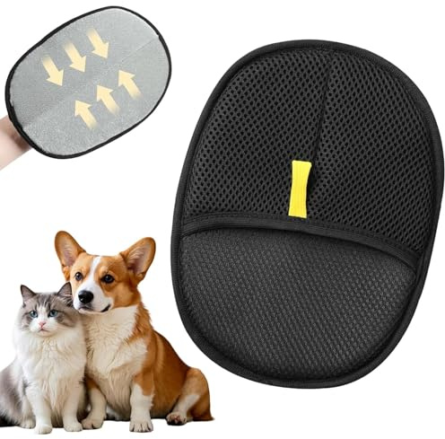 Fellpflege-Handschuhe für Katze, Hundepflege-Handschuh, Haustier-Pflegehandschuhe, wiederverwendbarer Katzen- und Hundehaarentferner für Couch, Möbel, Teppich, Vorhang