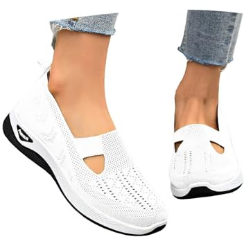 Sobzia Chaussure Orthopédique Femme Larges Confort Basket Chaussures de Marche À Plateforme Légères et Confortables Amortissement Accru et Soulagement des Pieds 35-43