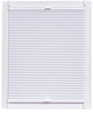 Sunlines Wabenplissee Made in Germany, Tageslicht, Klemmfix, Weiss, Weisse Schiene, 130 x 150 Wabenplissee, Stoff, Weiß, 130 x 2.3 x 150 cm, 1 Einheiten