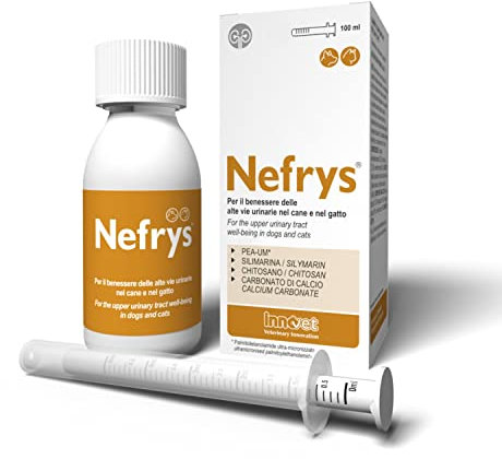 Nefrys per il Benessere dei Reni nel Cane e nel Gatto, Funzione Protettiva e Antiossidante - Flacone da 100 ml