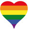 SAFIRMES 2 Aufkleber Herz Gay Love 2 x Sticker Auto Motorrad Koffer PC